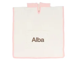 Poncho Rainbow Dots Rosa Personalizable