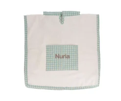 Poncho Vichy Verde Personalizable
