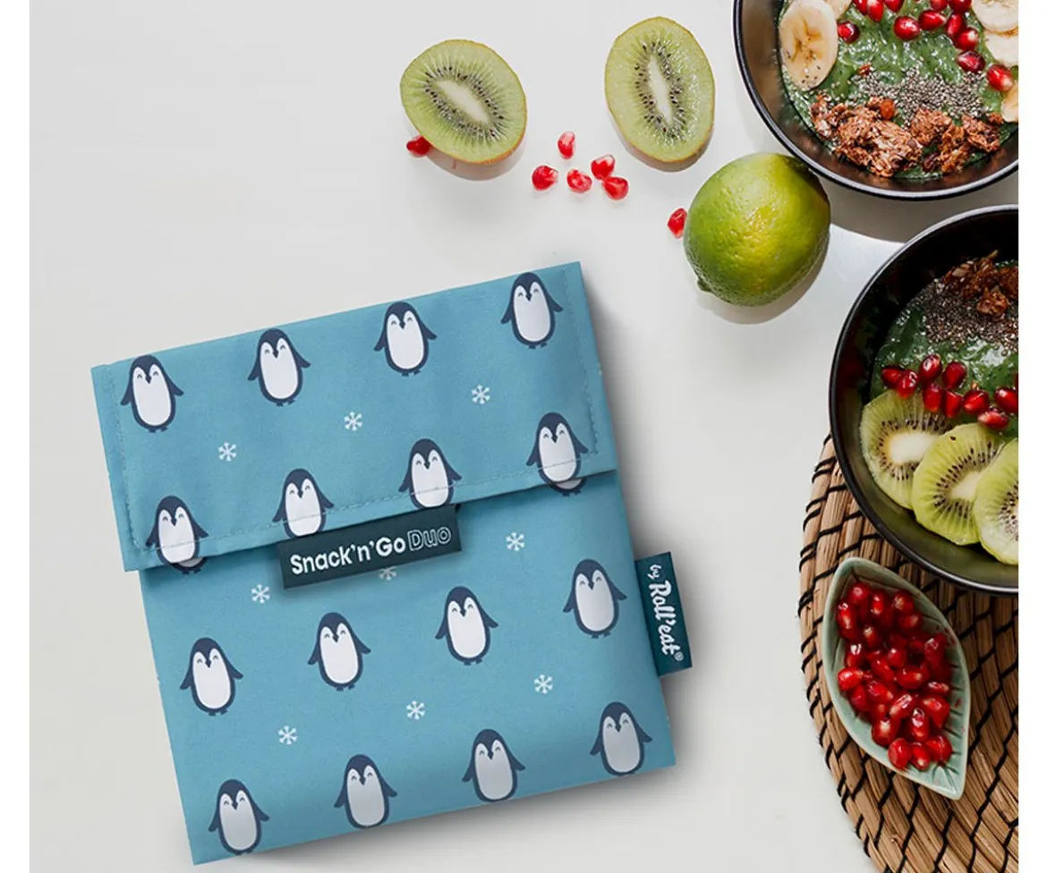 Porta Alimentos Snack n'Go Pingüinos