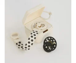 Portachupetes BIBS Studio Polka Ivory/Black