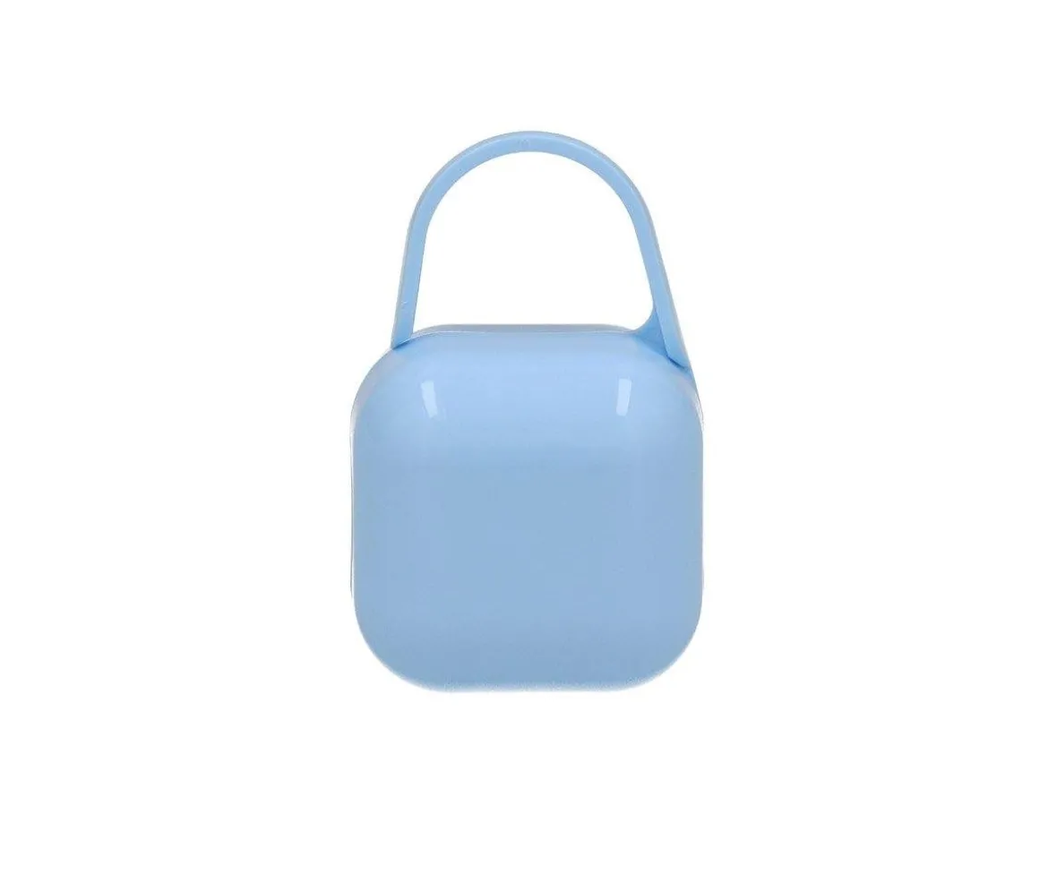 Portachupetes Square Personalizado Azul Claro
