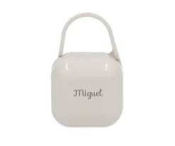 Portachupetes Square Personalizado Gris