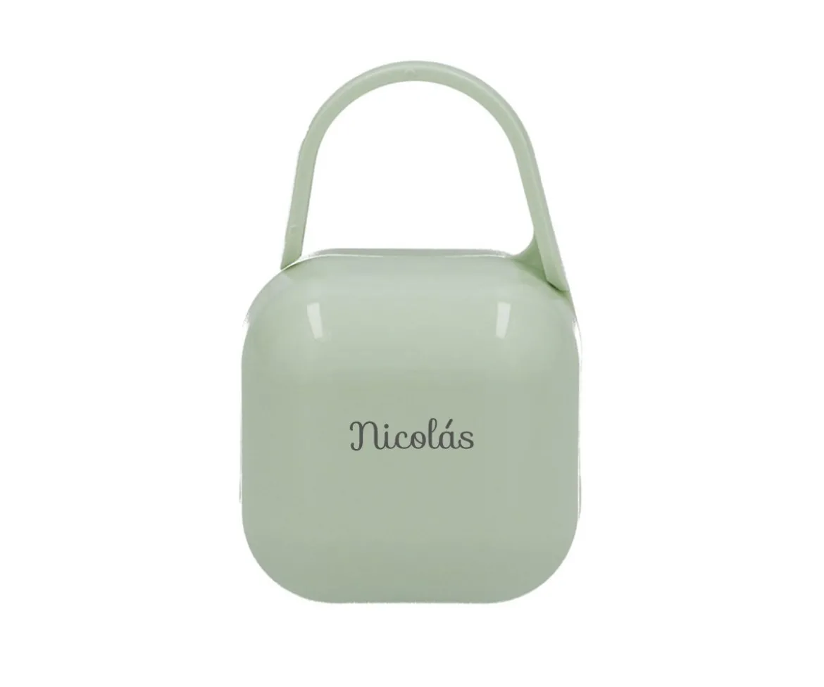 Portachupetes Square Personalizado Sage