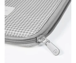 Portadocumentos Little Bloom Vichy Gris
