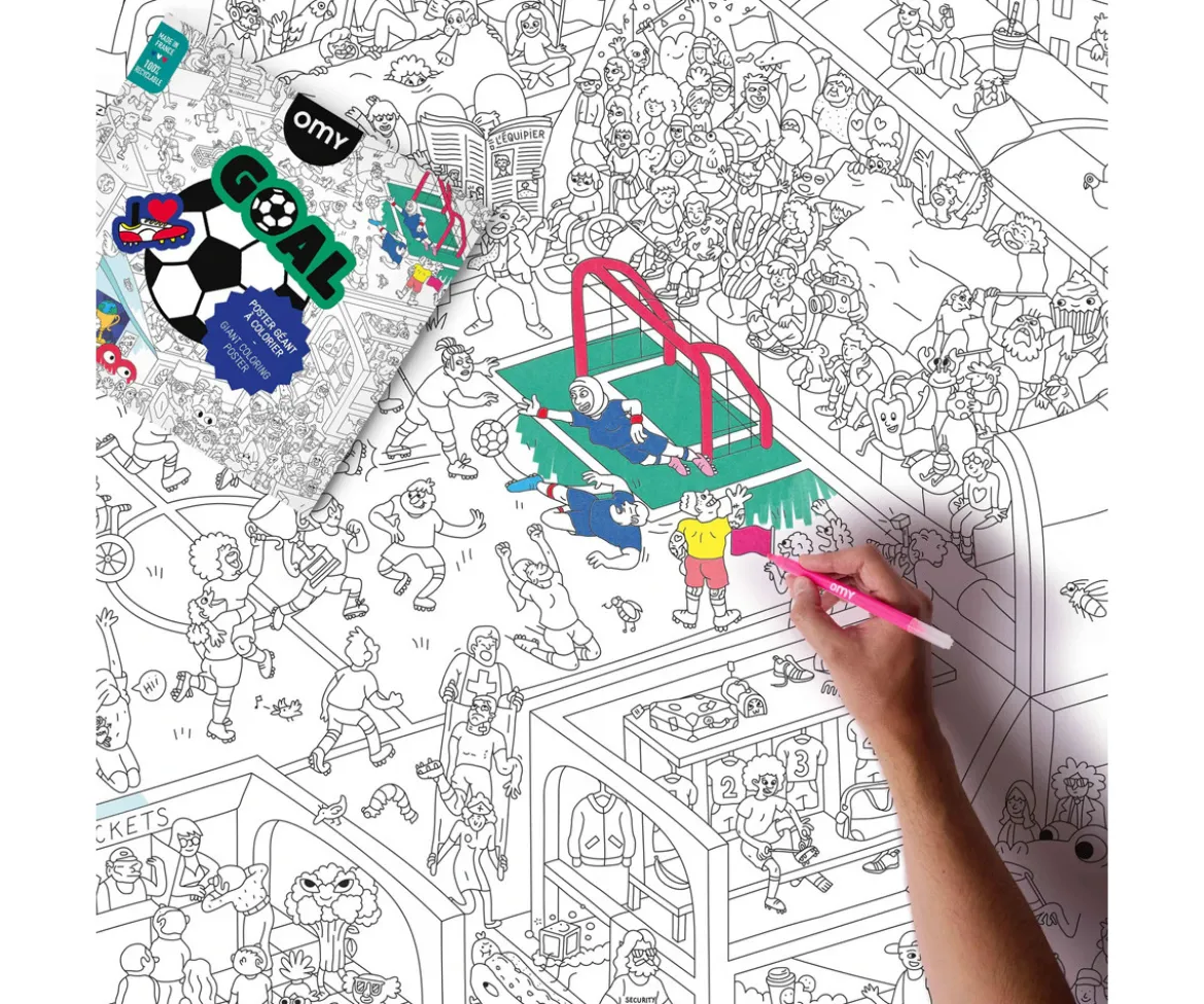 Poster XL Omy Goal para Colorear