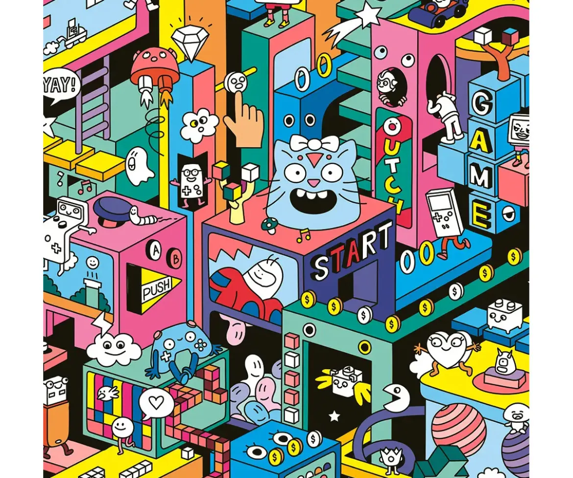 Poster XL Omy Video Game + Pegatinas