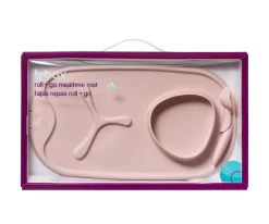 PROMO Bandeja Silicona Roll & Go con Cuchara Blush + Taza con Pajita Sage