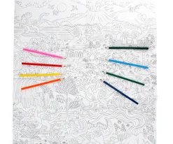 Póster para Colorear con Lápices Baby Dinos