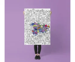 Póster XL Kitty Para Colorear