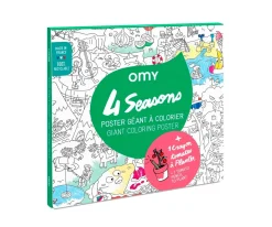 Póster XL Omy 4 Estaciones para Colorear+Pinturas