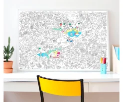 Póster XL Omy 4 Estaciones para Colorear+Pinturas