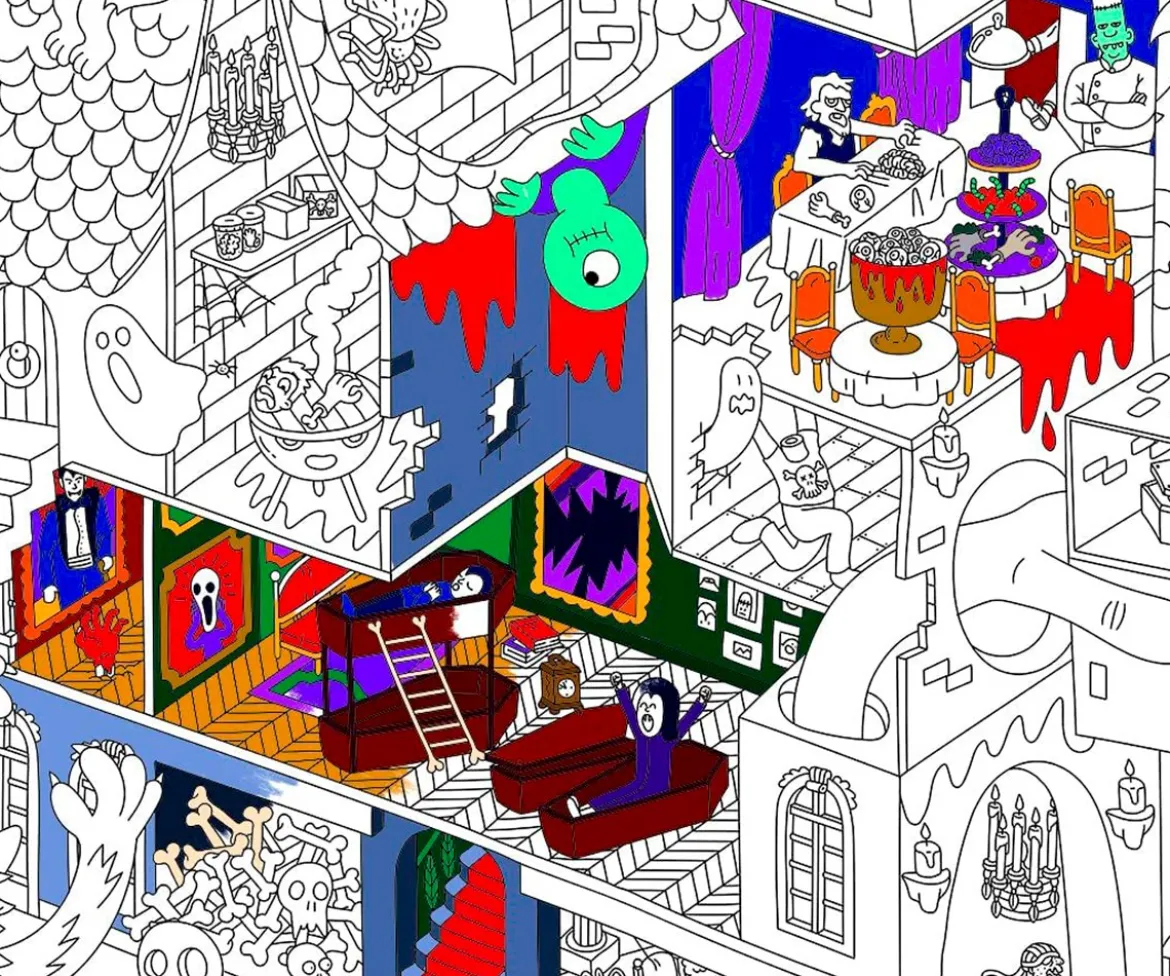 Póster XL Omy Vampiros para Colorear+Pinturas