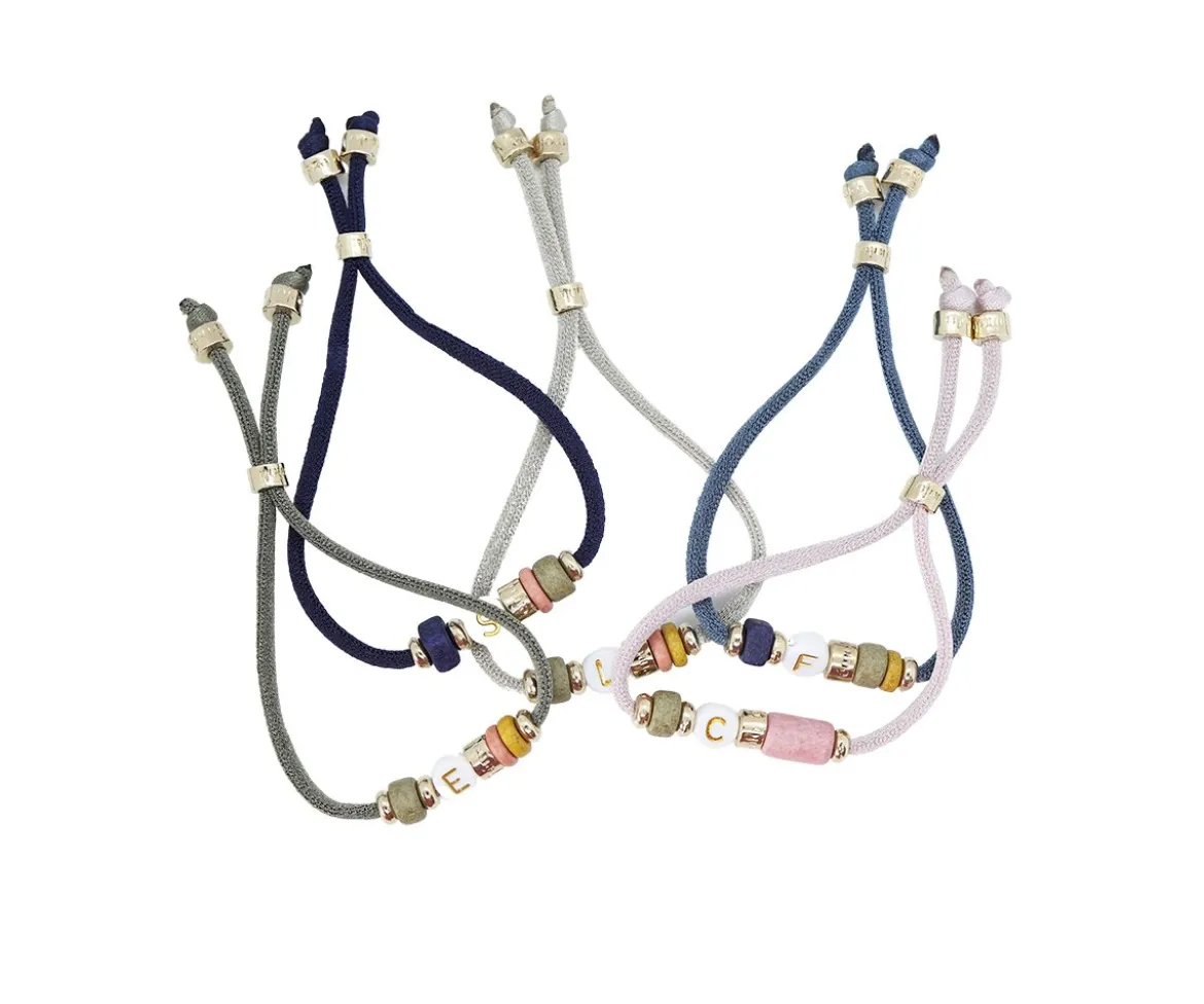 Pulsera Elástica 1 Inicial Azul Grisáceo