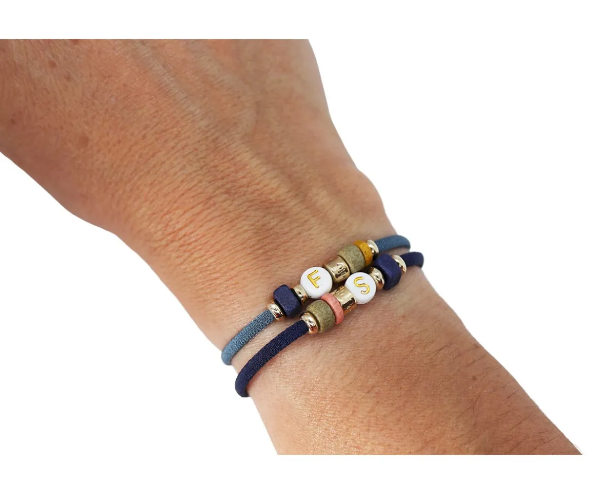 Pulsera Elástica 1 Inicial Azul Marino