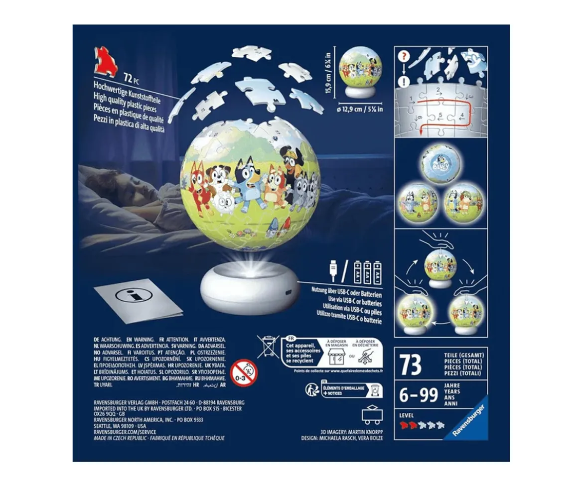 Puzzle Ball 3D Nightlight Bluey