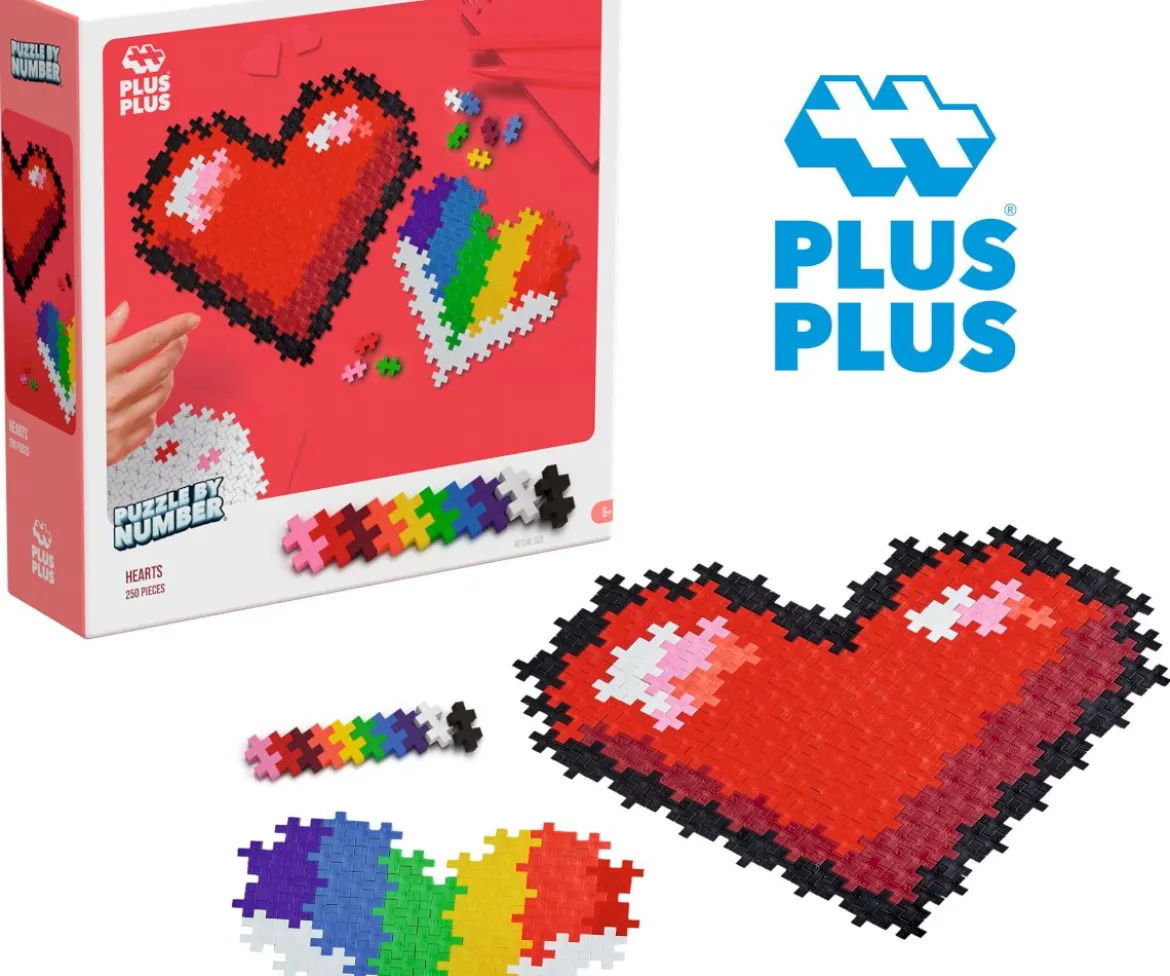 Puzzle con Números Corazones