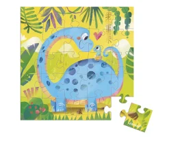 Puzzle con Tarjeta Mamá Dino y su Bebé