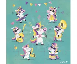 Puzzle con Tarjeta Unicornios