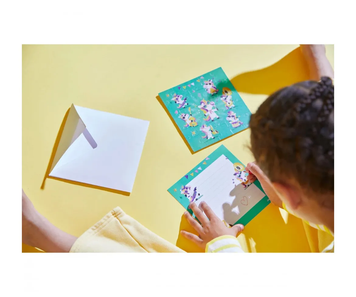 Puzzle con Tarjeta Unicornios