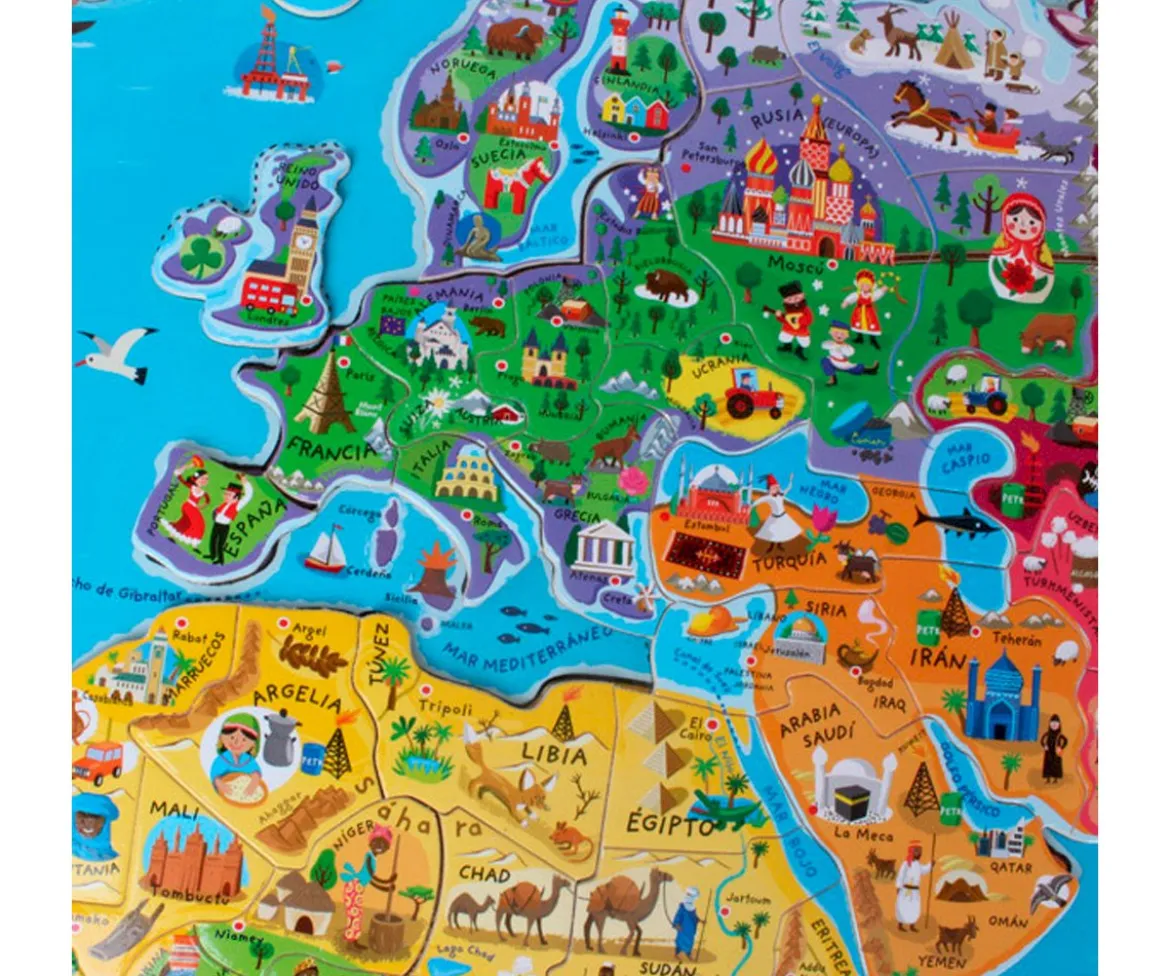 Puzzle Magnético Mapa del Mundo