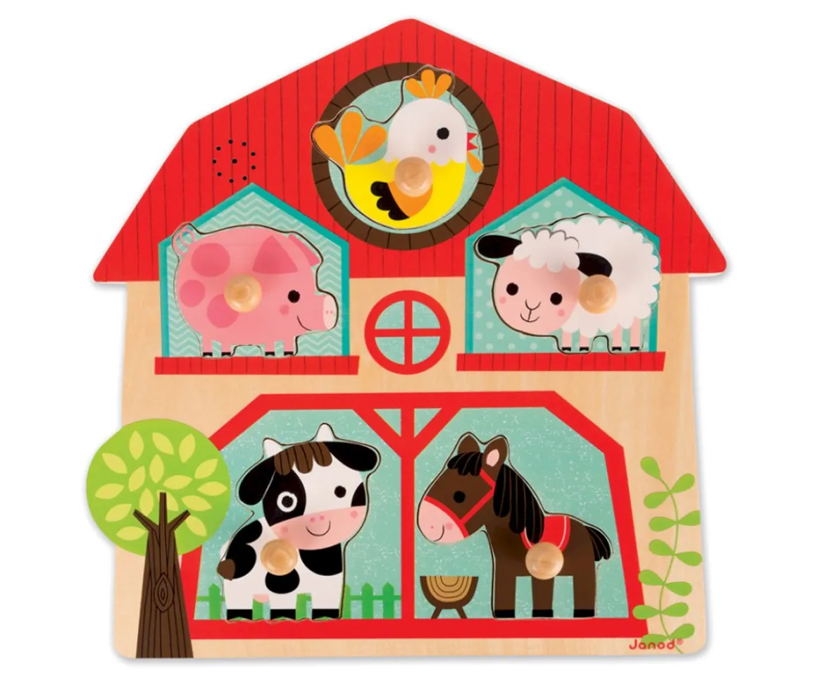 Puzzle Musical Encajable Granja