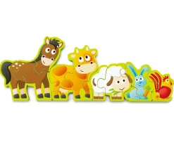 Puzzle Números y Animales de Granja