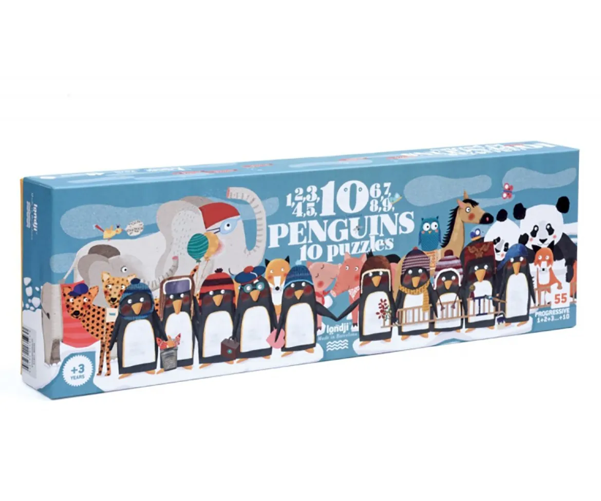 Puzzle 10 pingüinos