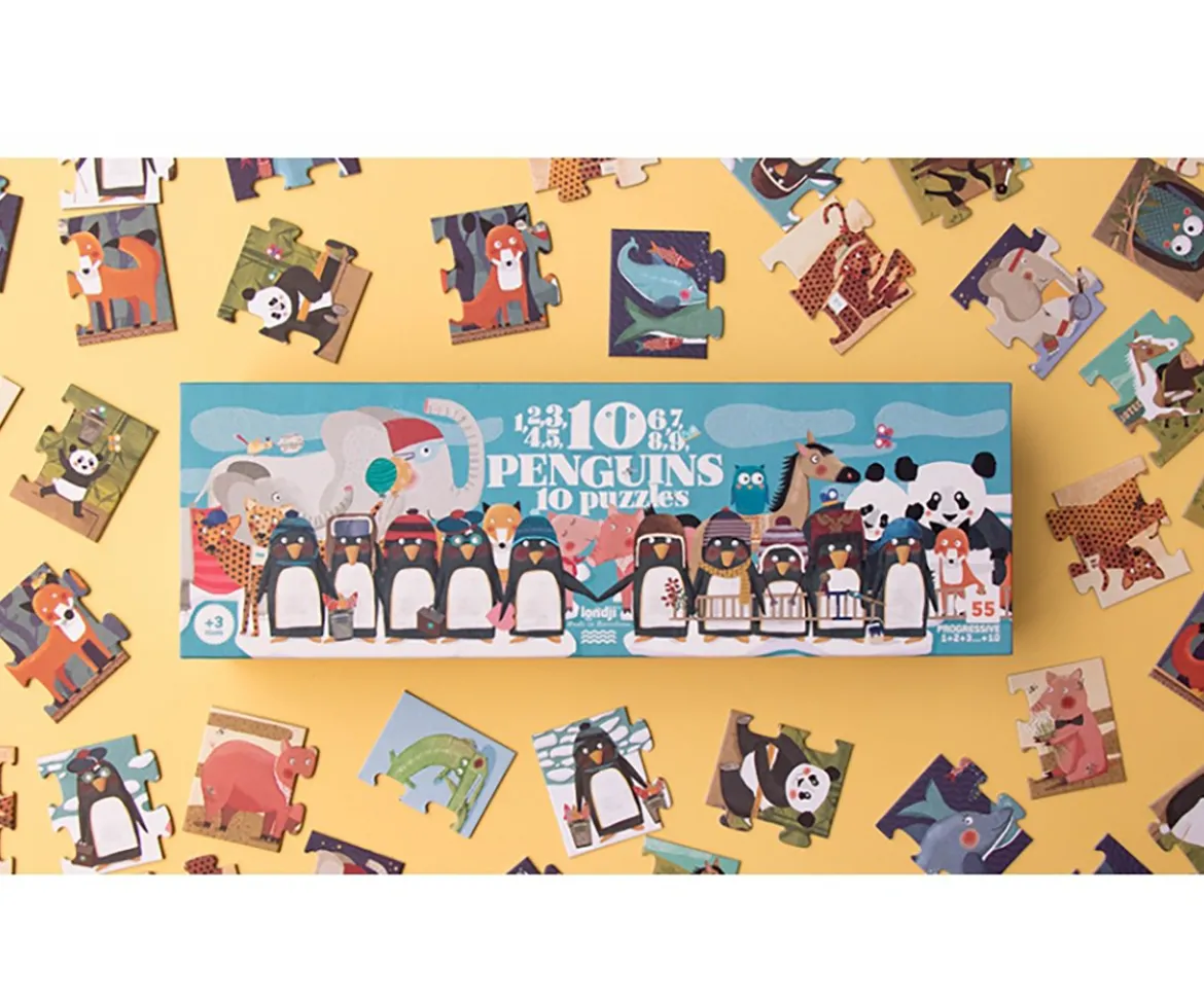 Puzzle 10 pingüinos