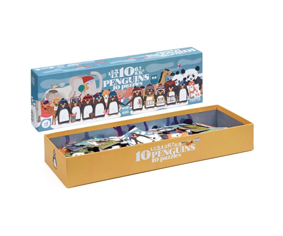 Puzzle 10 pingüinos