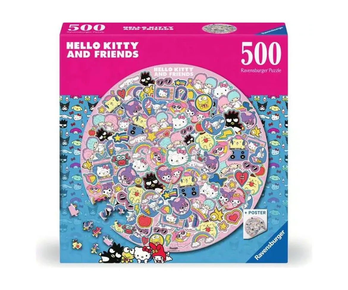 Puzzle Redondo Hello Kitty con Poster 500pcs