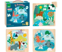 3 Puzzles Animales del mundo