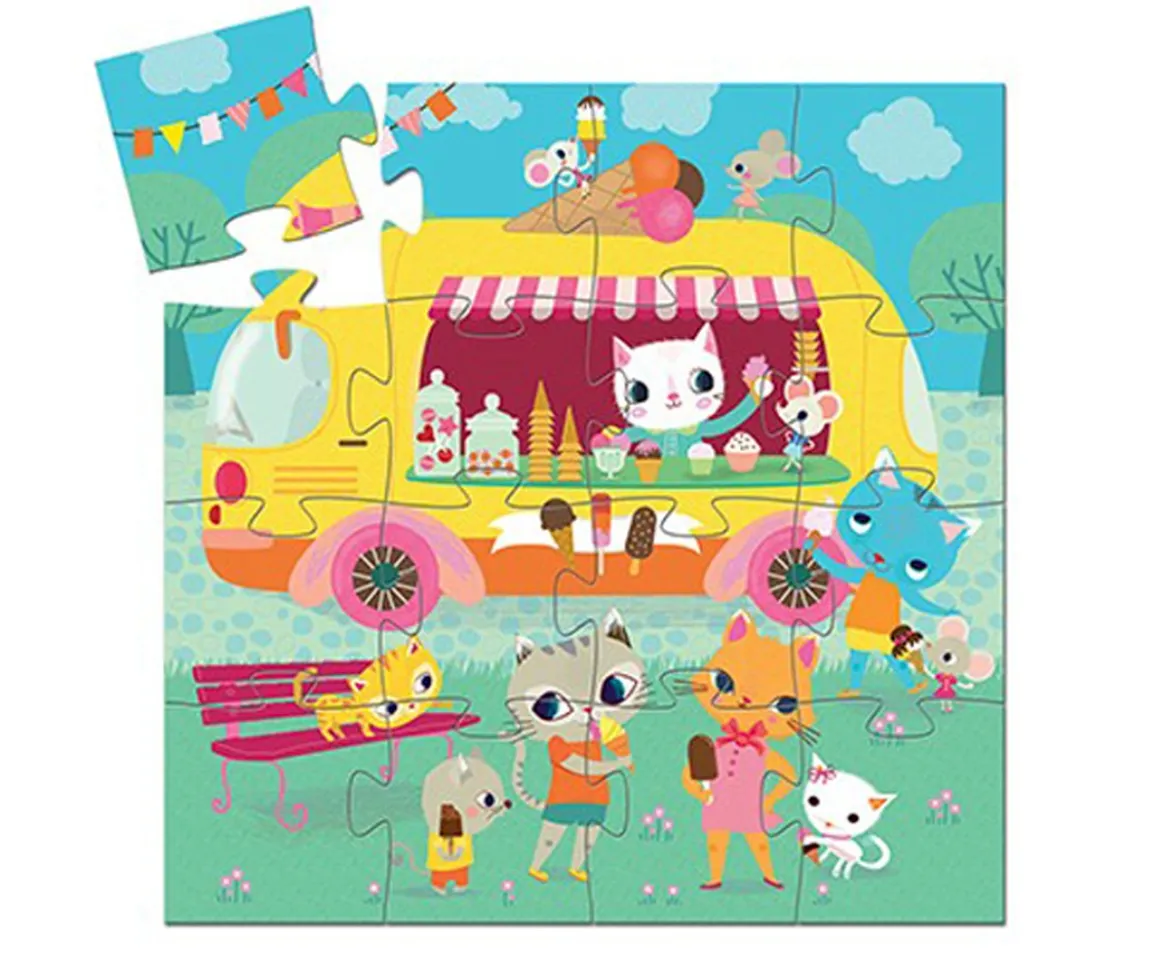 Puzzle Silueta Camión de Helado