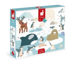 Puzzle Táctil Animales Polares 20 Piezas