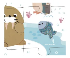 Puzzle Táctil Animales Polares 20 Piezas