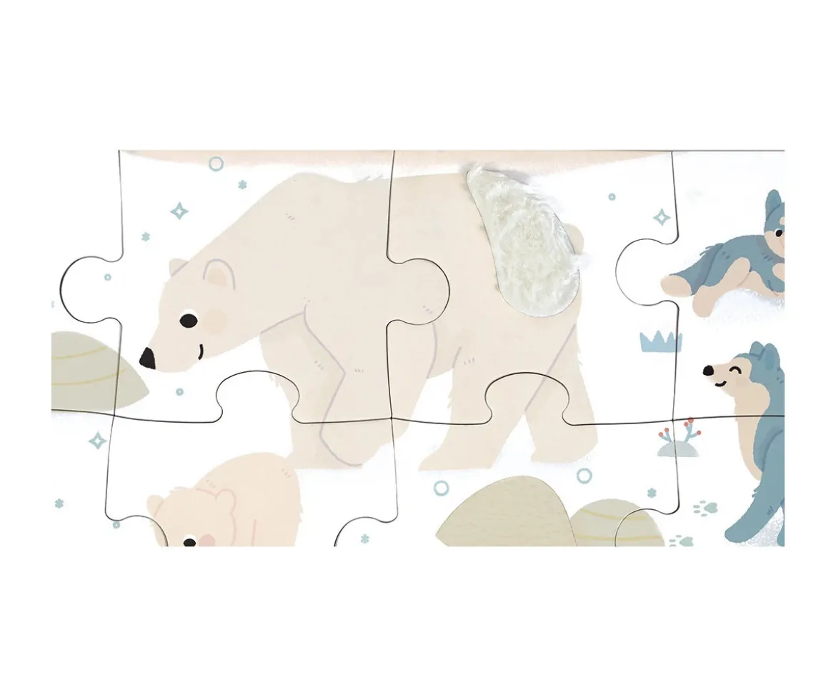 Puzzle Táctil Animales Polares 20 Piezas