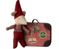 Ratón Navideño Bebé en Maleta