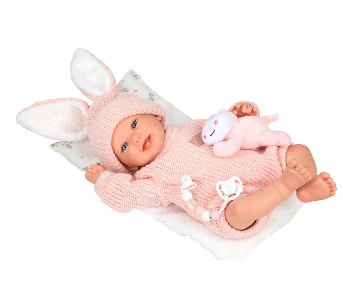 Reborn Lucía 45 cm con cojín y peluche