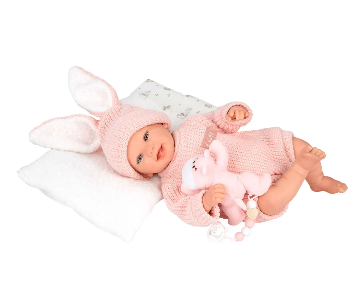 Reborn Lucía 45 cm con cojín y peluche