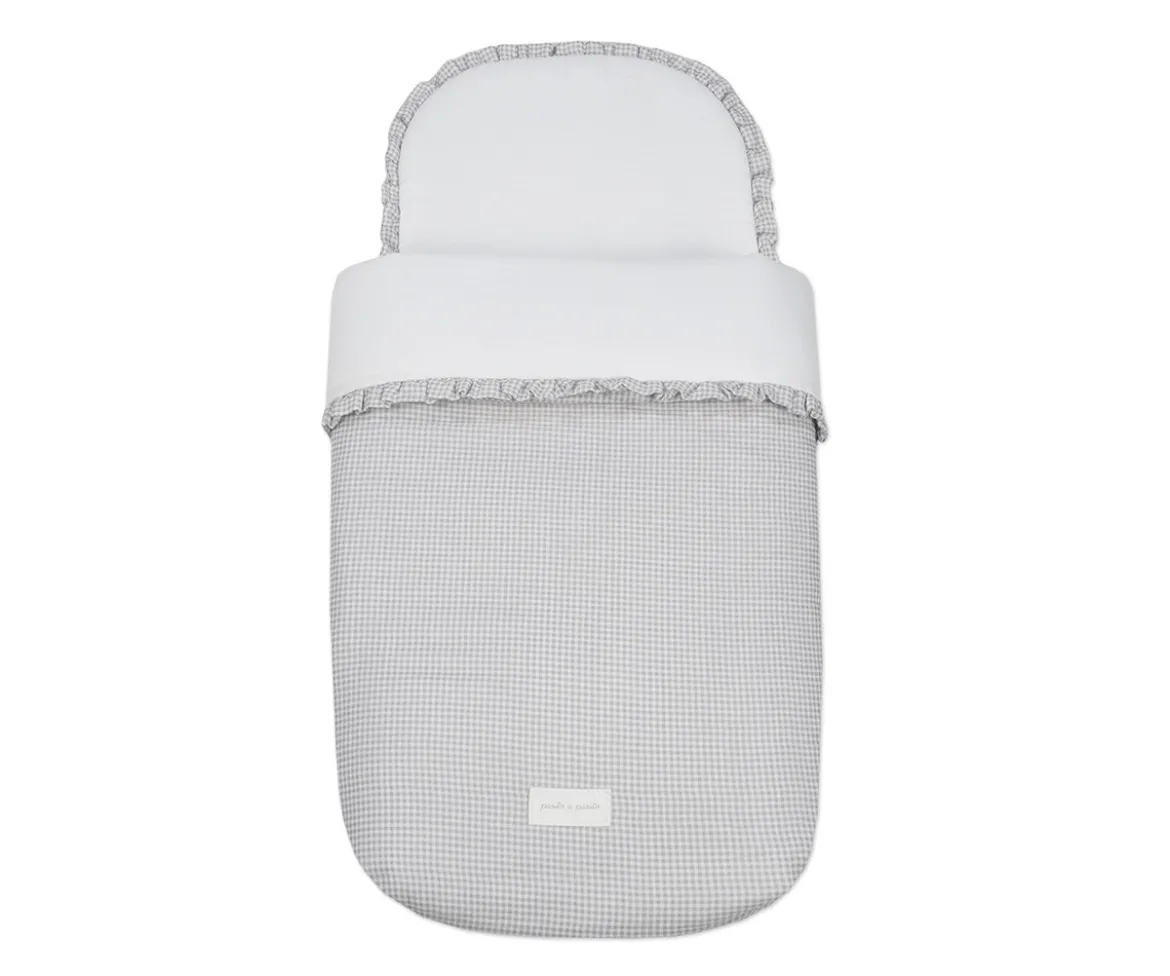 Saco Cuco Little Bloom Vichy Gris