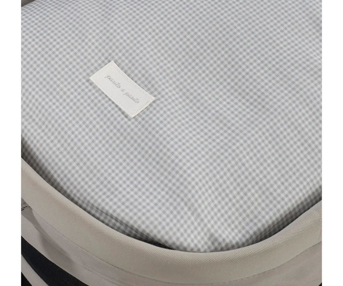 Saco Cuco Little Bloom Vichy Gris