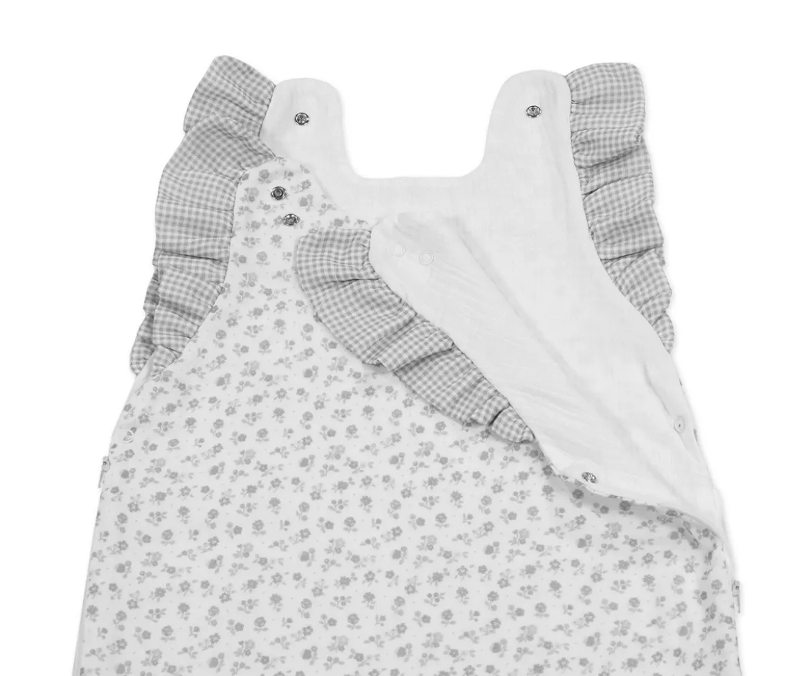 Saco Dormir Verano Little Bloom Flor Gris