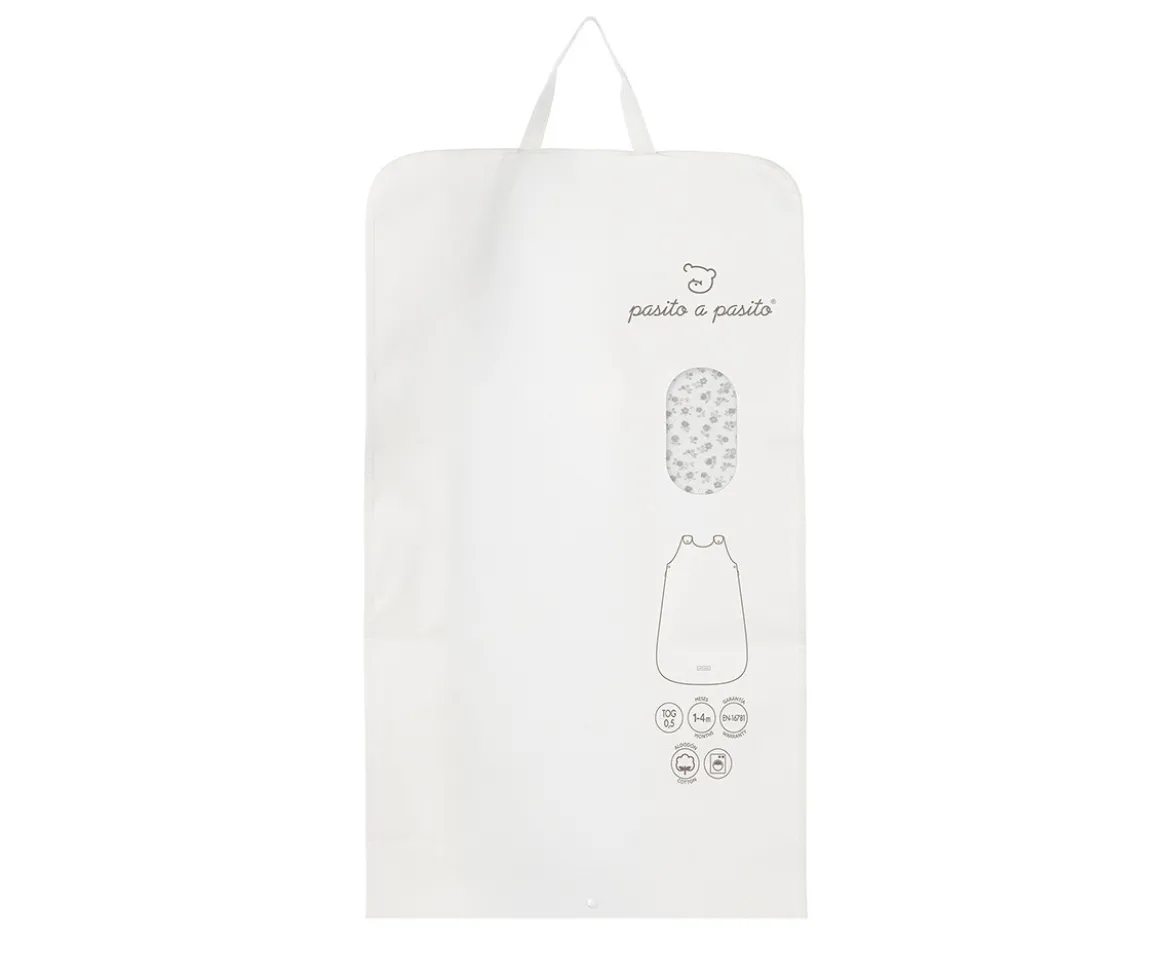 Saco Dormir Verano Little Bloom Flor Gris
