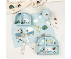 Salvamantel de Silicona Tiny Farm Blue