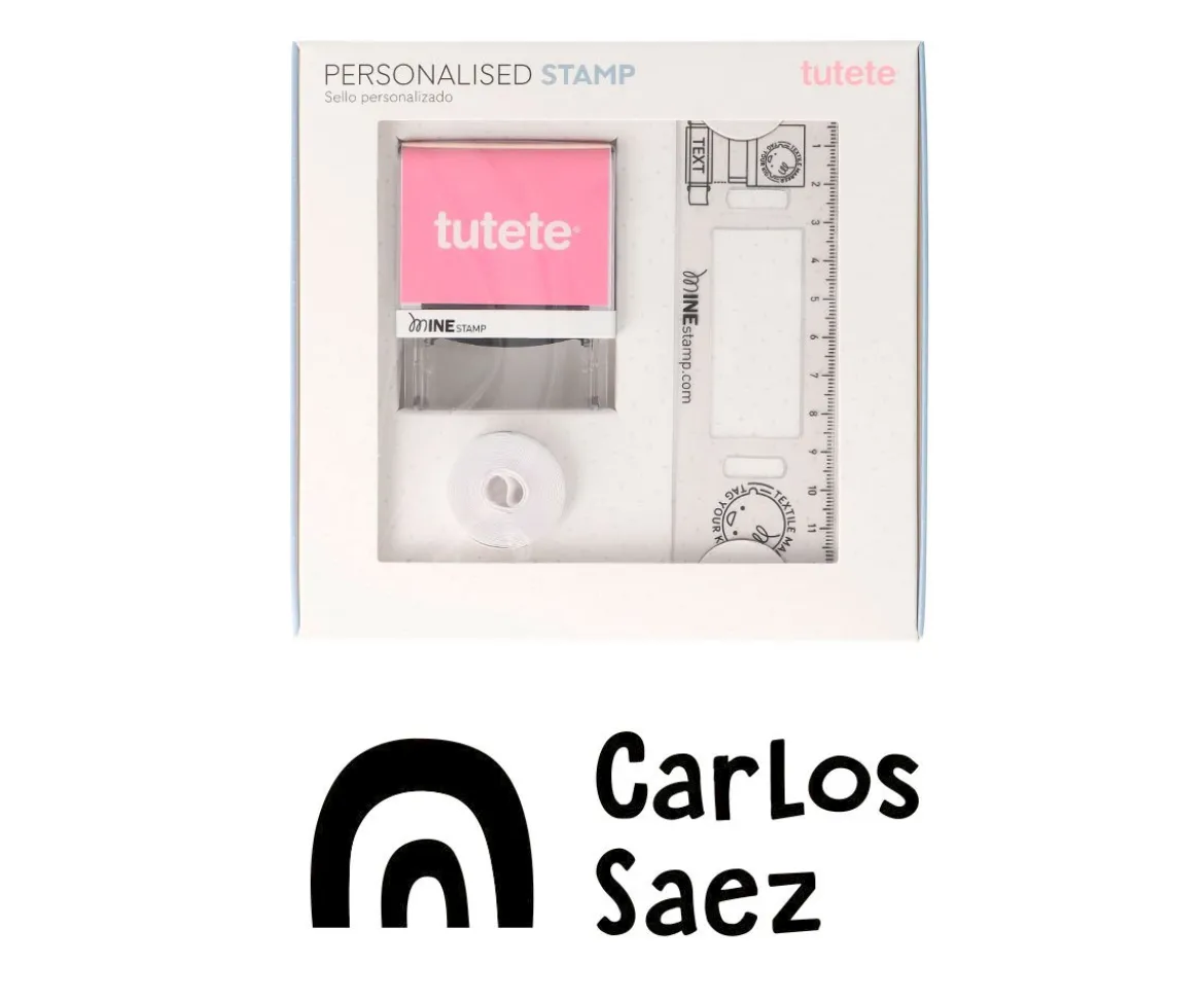 Sello Personalizado Arcoíris + Cinta Blanca para Ropa Oscura