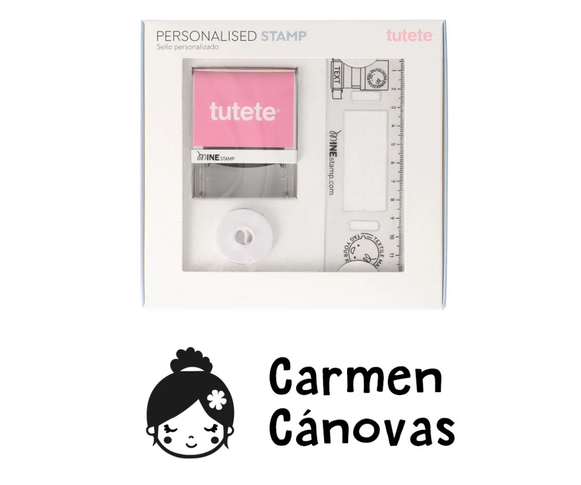Sello Personalizado Ballet + Cinta Blanca para Ropa Oscura