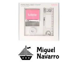 Sello Personalizado Barco + Cinta Blanca para Ropa Oscura