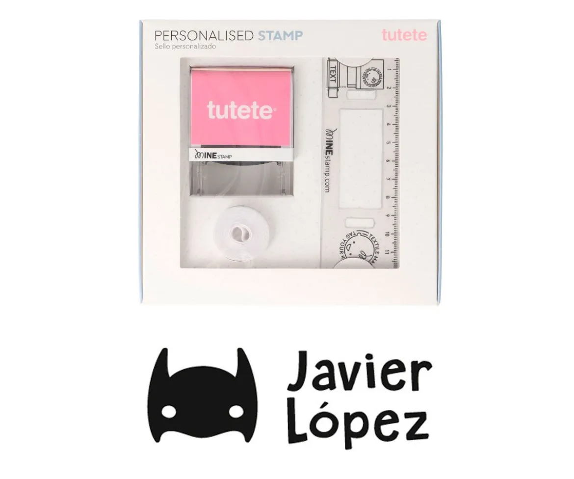 Sello Personalizado Batman + Cinta Blanca para Ropa Oscura