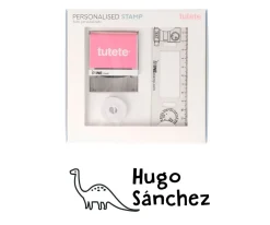 Sello Personalizado Dinosaurio + Cinta Blanca para Ropa Oscura