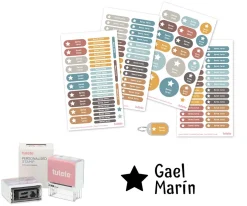 Sello Personalizado Gran Estrella + Combinado Termo y Pegatinas Retro Nordic Estrella