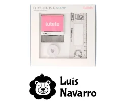 Sello Personalizado León + Cinta Blanca para Ropa Oscura